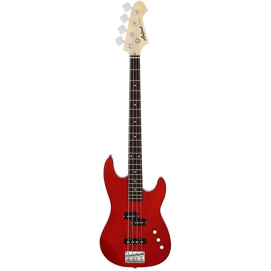 Aria STB-PJ Series Electric Bass Guitar in Candy Apple Red Aria Bass Guitars