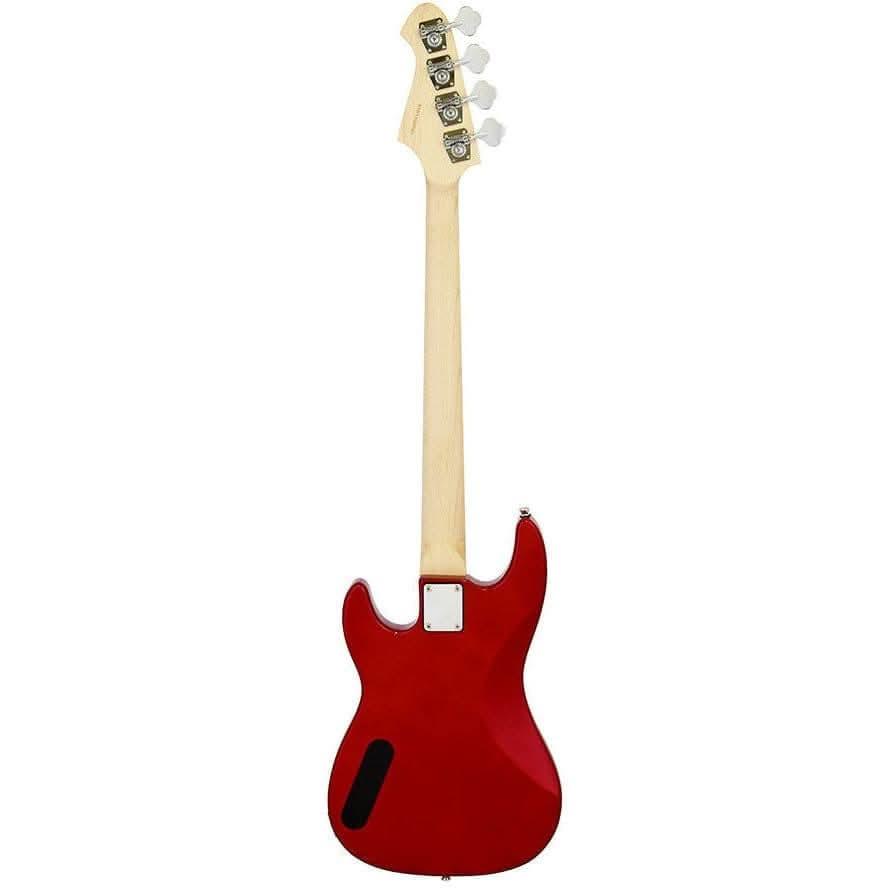 Aria STB-PJ Series Electric Bass Guitar in Candy Apple Red