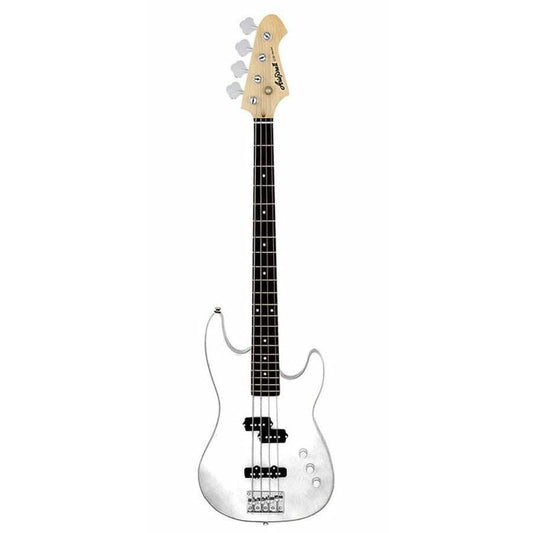 Aria STB-PJ Series Electric Bass Guitar in White Aria Bass Guitars