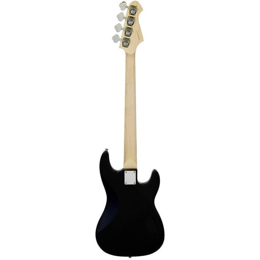Aria STB-PJ Series Left Handed Electric Bass Guitar in Black Aria Bass Guitars