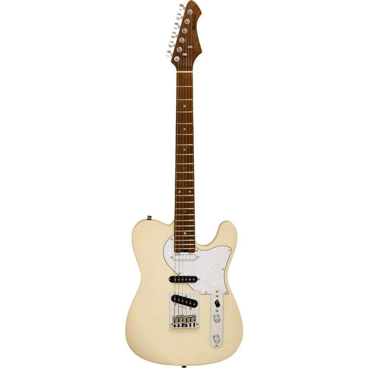 Aria 615-MK2 Nashville Electric Guitar in Marble White Gloss Finish Aria Electric Guitars