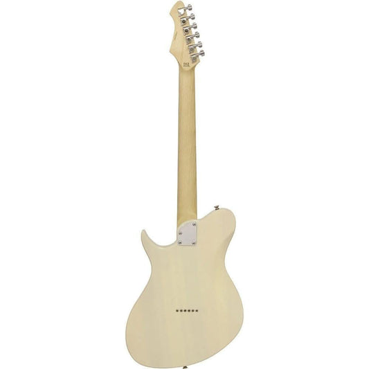 Aria J Series J-2 Electric Guitar in See-Thru Vintage White Aria Electric Guitars