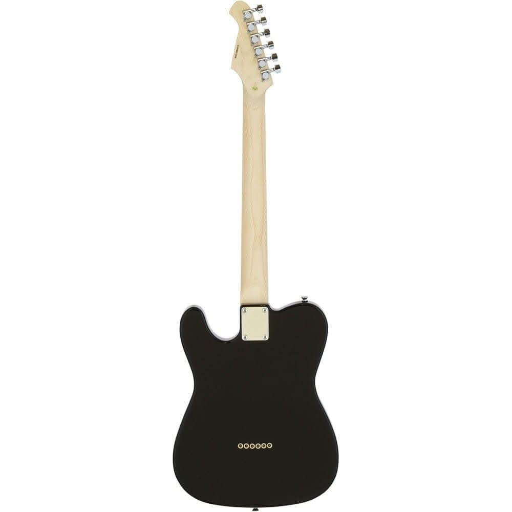 Aria Pro II TEG-Series Electric Guitar in Black with Red Tortoise Pickguard