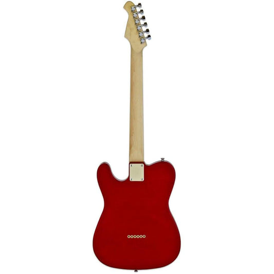 Aria Pro II TEG-Series Electric Guitar in Candy Apple Red with White Pickguard Aria Electric Guitars