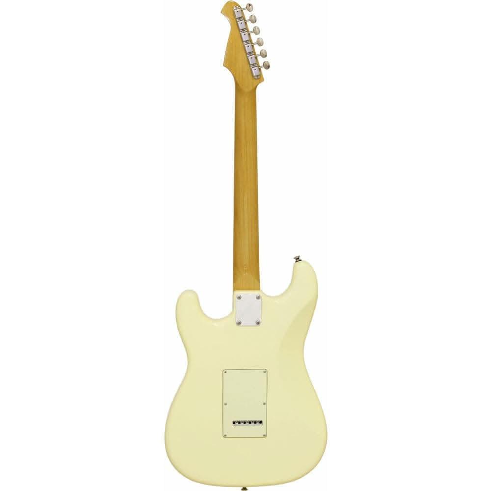 Aria STG-62 Modern Classics Series Electric Guitar in Vintage White-Vintage White with Mint Green Pickguard Aria Electric Guitars