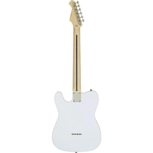 Aria 615-TL Series Semi-Hollow Electric Guitar in White Gloss Aria Semi-Hollow Guitars