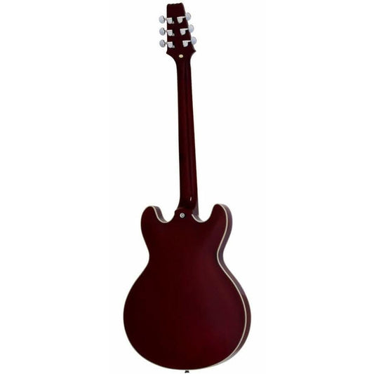 Aria TA-CLASSIC Semi-Hollow Electric Guitar in Wine Red Gloss Aria Semi-Hollow Guitars