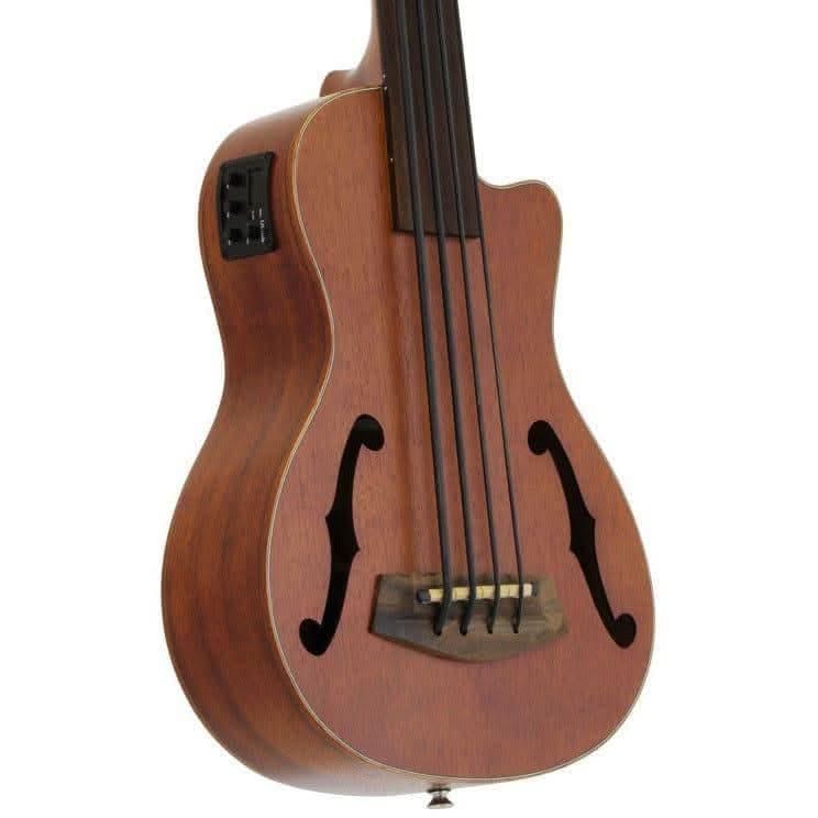 Aria AU-Series Fretless AC/EL Bass Ukulele with Cutaway Aria Ukulele
