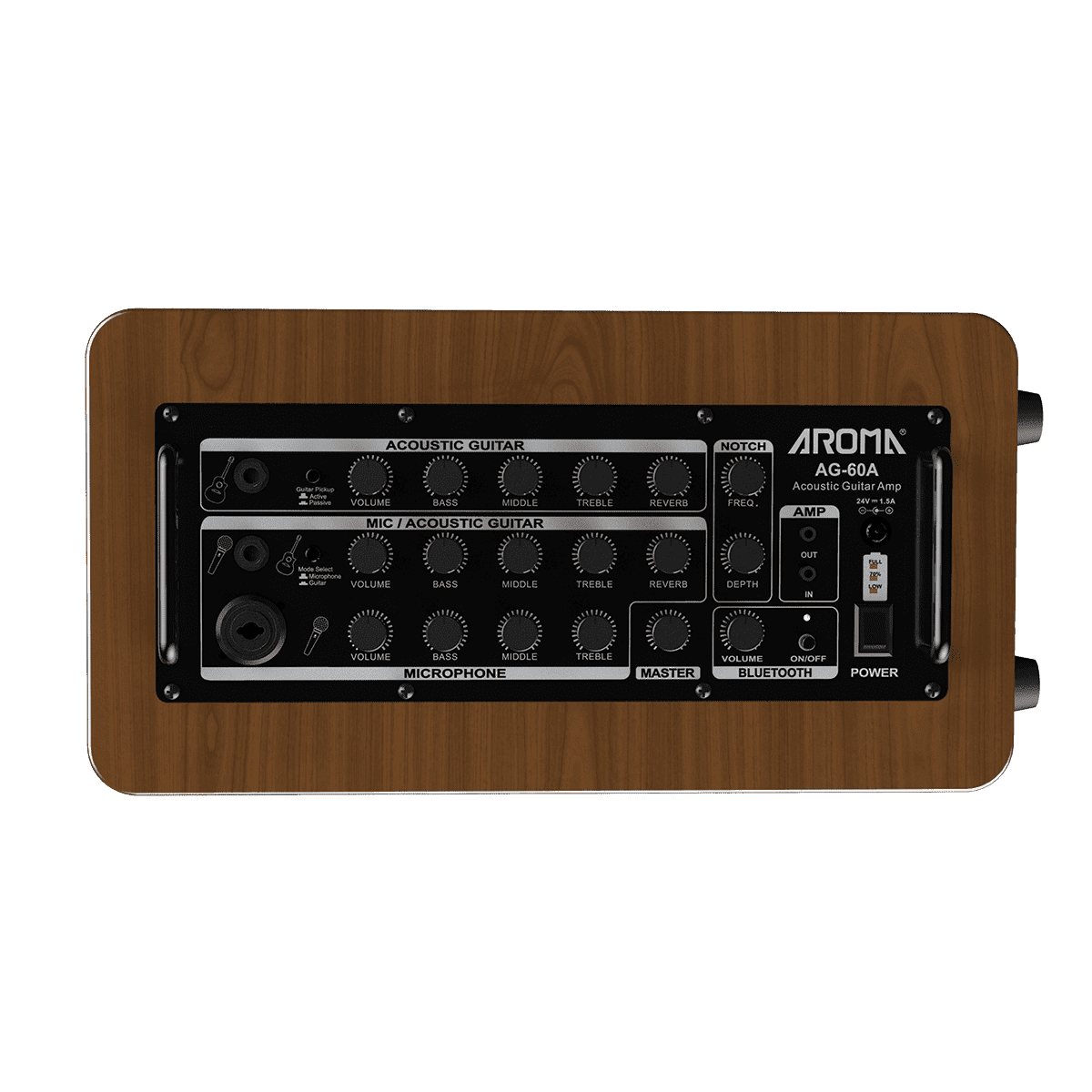 Aroma AG-60A 60W Acoustic Guitar Rechargable Amplifier
