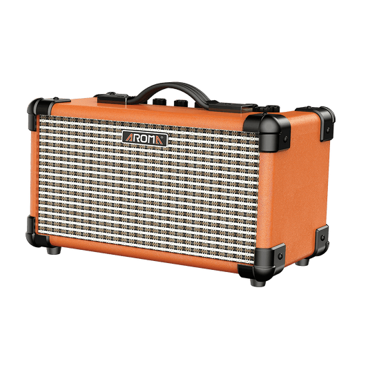 Aroma TM15OR 15W Orange Electric Guitar Rechargeable Amplifier Aroma Electric Amps