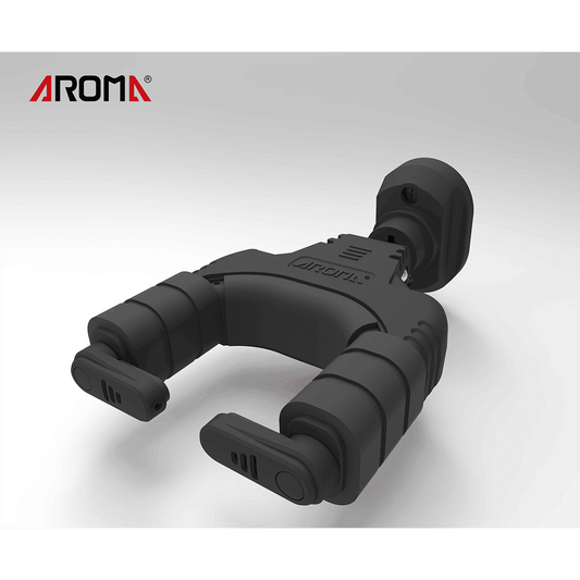 Aroma AH-89 Locking Guitar Wall Hanger Plastic Wall Mount Aroma Guitar Wall Hangers