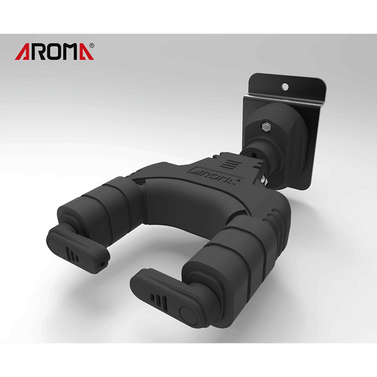 Aroma AH-89S Locking Guitar Wall Hanger Slat Wall Mount Aroma Guitar Wall Hangers