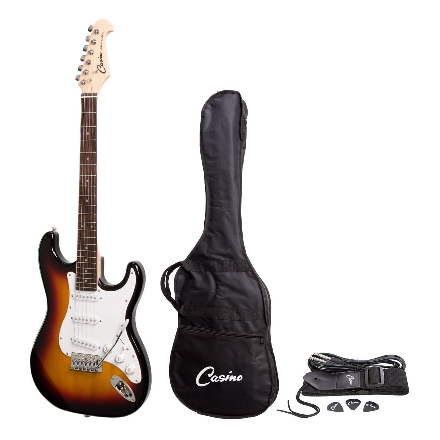 Casino ST-Style Electric Guitar Set Sunburst Casino Electric Guitars