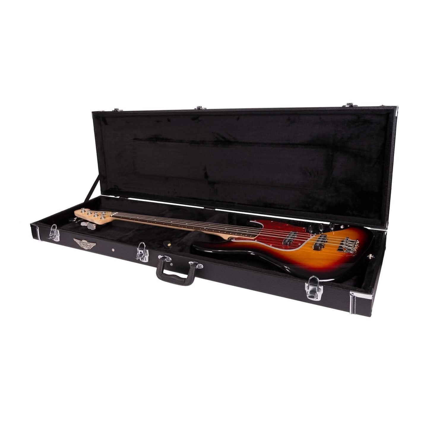 Crossfire Standard Rectangular P and J-Style Bass Guitar Hard Case Black Crossfire Hard Cases