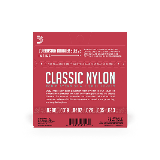 DADDARIO EJ27N CLASSICAL GUITAR STRINGS SET NYLON NORMAL TENSION D'Addario Classical Guitar Strings