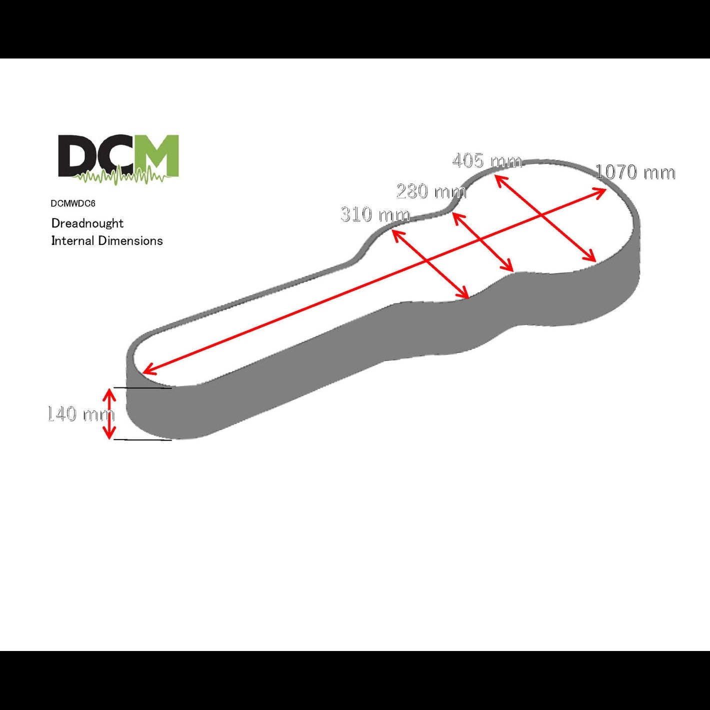 DCM Dreadnought 6-String Guitar Case DCM Hard Cases