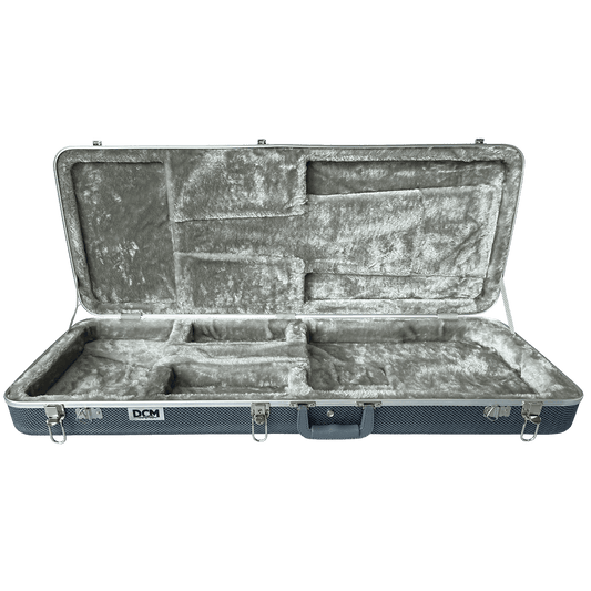 DCM EC2C ABS / Fibre Deluxe Electric Guitar Case Dark Silver Lining DCM Hard Cases