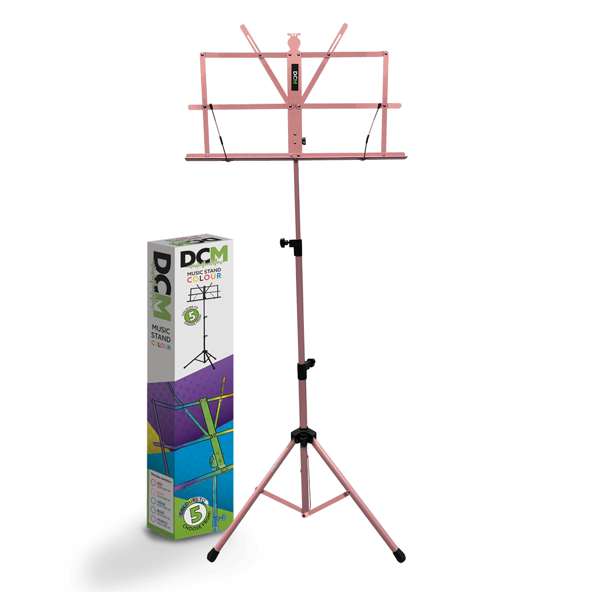 DCM BS01-PK Music Stand Pink inc Carry Bag DCM Sheet Music Stand