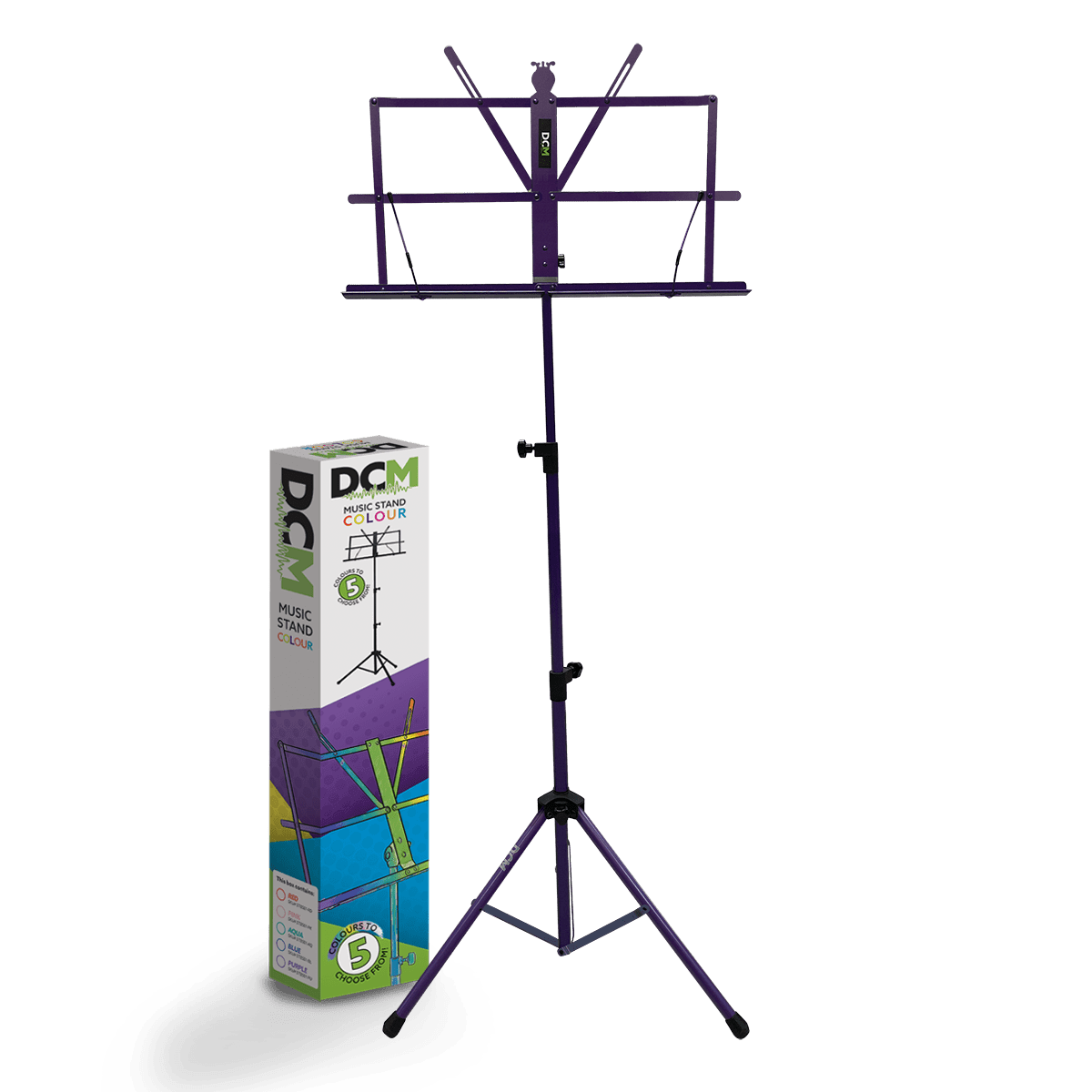 DCM BS01-PU Music Stand Purple inc Carry Bag DCM Sheet Music Stand