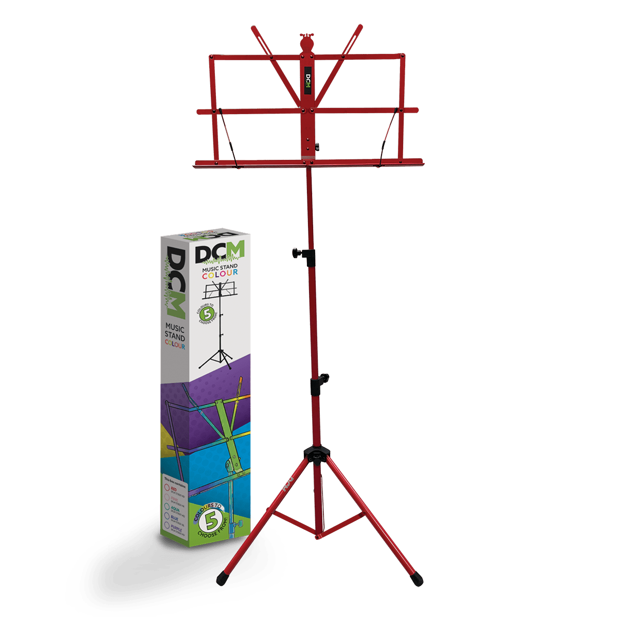 DCM BS01-RD Music Stand Red inc Carry Bag DCM Sheet Music Stand