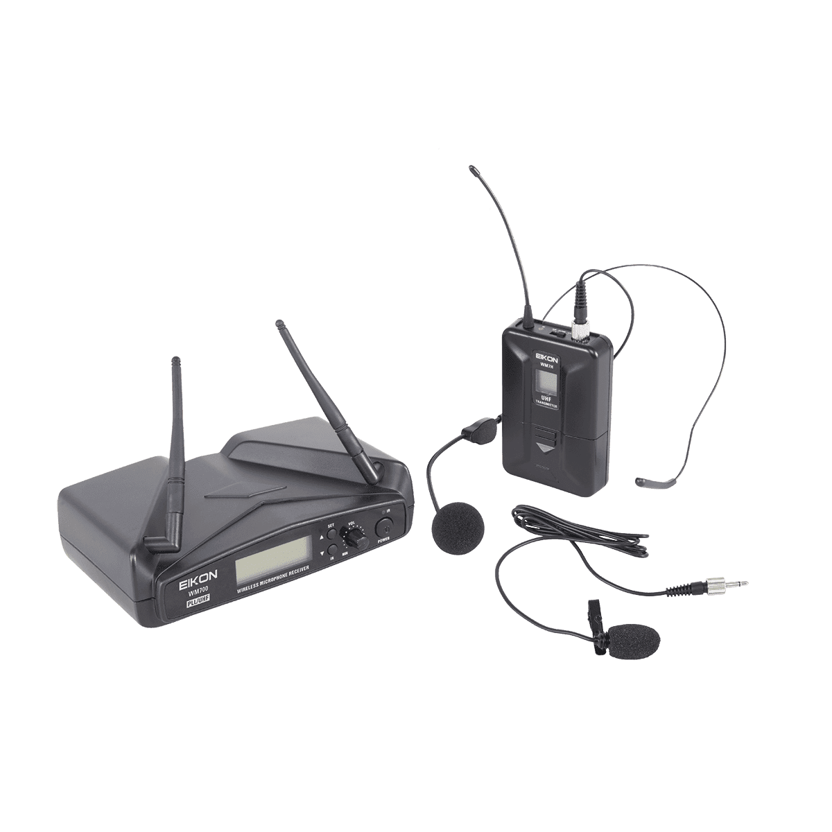Eikon WM700HA Belt-Pack with Headset & Lapel Wireless System 516-562Mhz Eikon