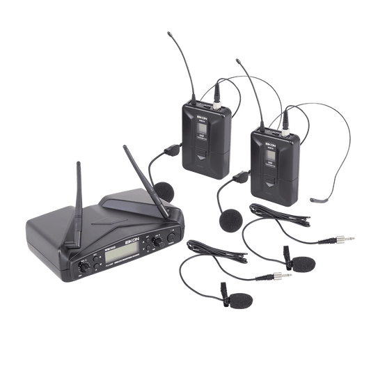 Eikon WM700DHA Belt-Pack with Headset & Lapel Dual Wireless System 516-562Mhz Eikon Microphone