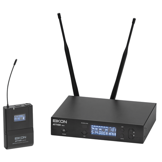 Eikon Aether PLL UHF Wireless Bodypack Headset Microphone System BAND A 514-542 Mhz Eikon PA & DJ