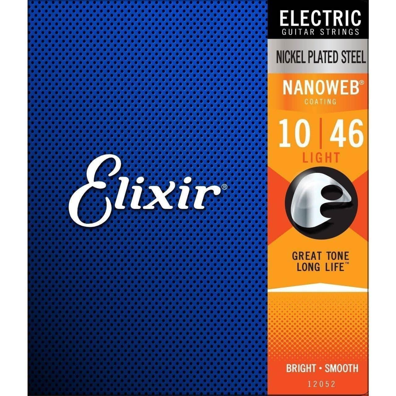 Elixir 12052 Nanoweb Electric Light 10-46 Elixir Electric Guitar Strings