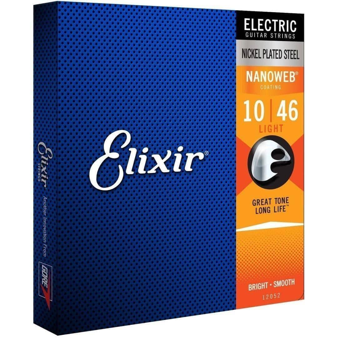 Elixir 12052 Nanoweb Electric Light 10-46 Elixir Electric Guitar Strings