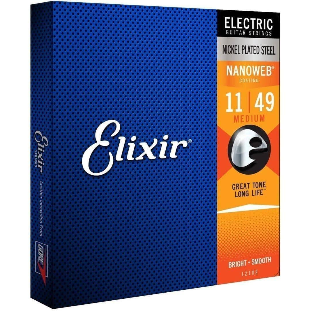 Elixir 12102 Nanoweb Electric Medium 11-49 Elixir Electric Guitar Strings