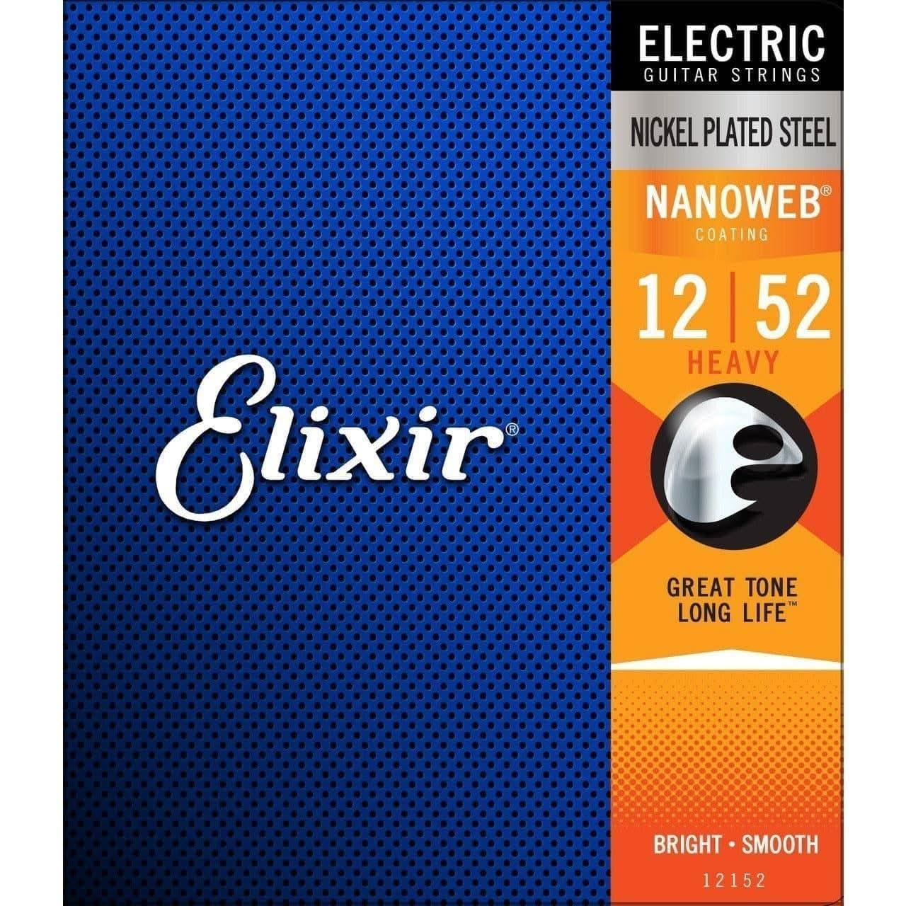 Elixir 12152 Nanoweb Electric Heavy 12-52 Elixir Electric Guitar Strings