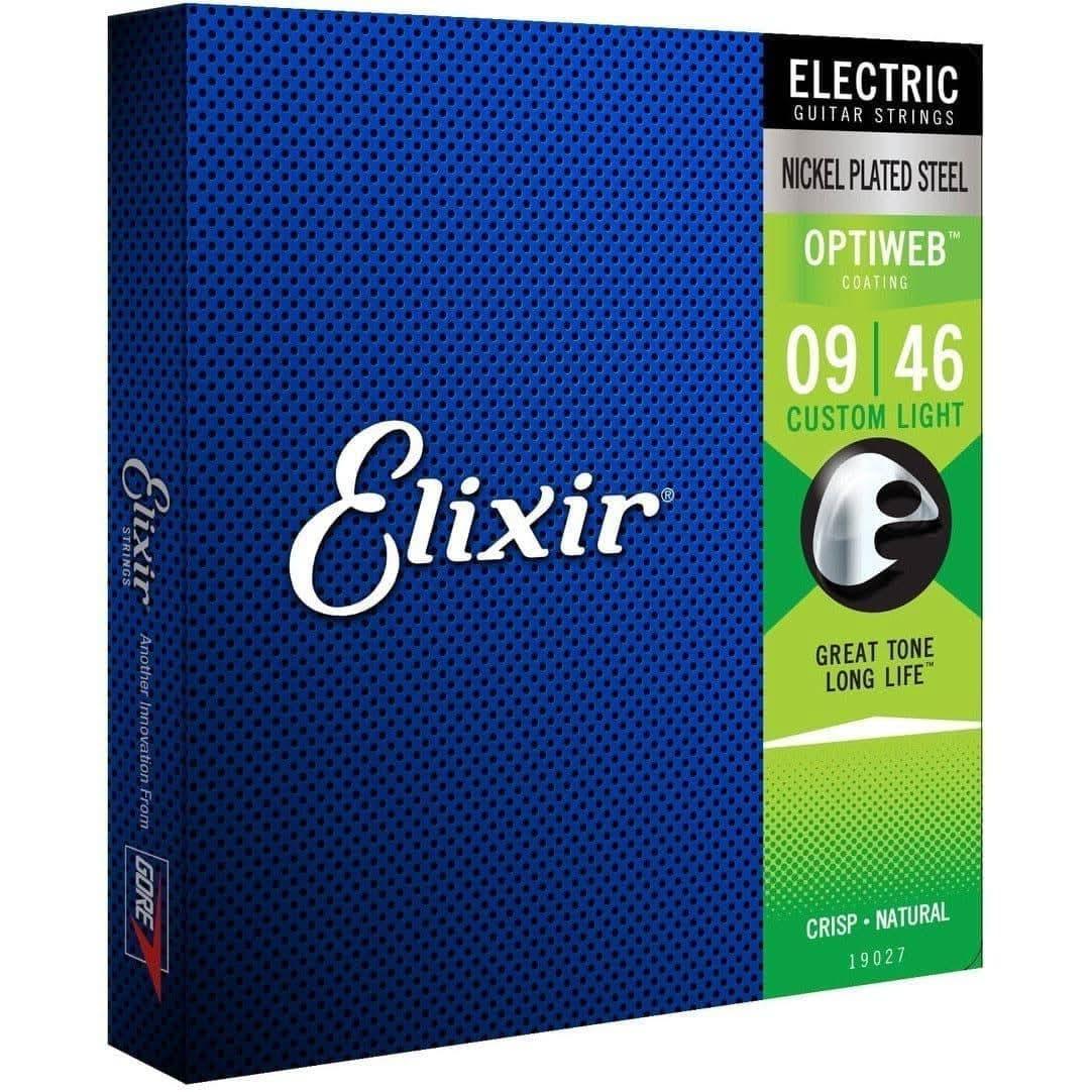 Elixir 19027 Optiweb Electric 9-46 Custom Light Elixir Electric Guitar Strings