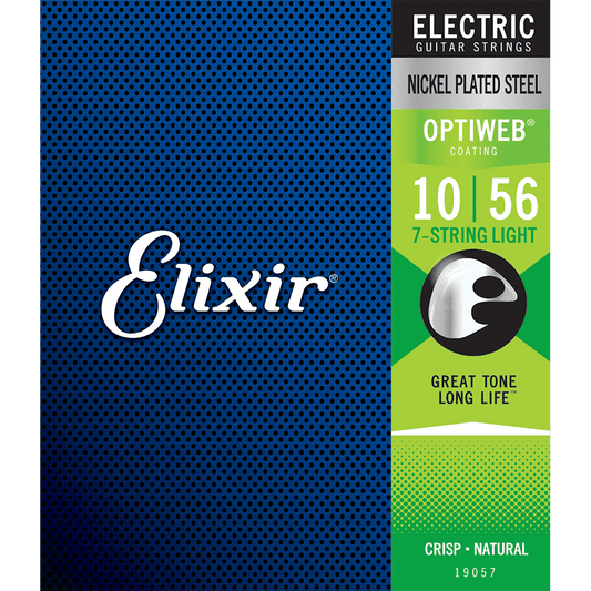 Elixir 19057 Optiweb 7-String Electric Light 10-56 Elixir Electric Guitar Strings