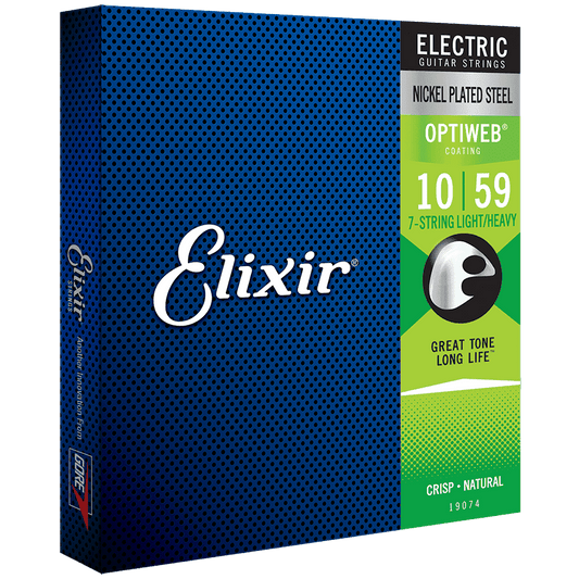 Elixir 19074 Optiweb 7-String Electric Light/Heavy 10-59 Elixir Electric Guitar Strings