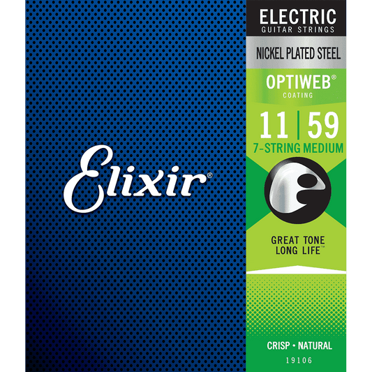 Elixir 19106 Optiweb 7-String Electric Medium 11-59 Elixir Electric Guitar Strings