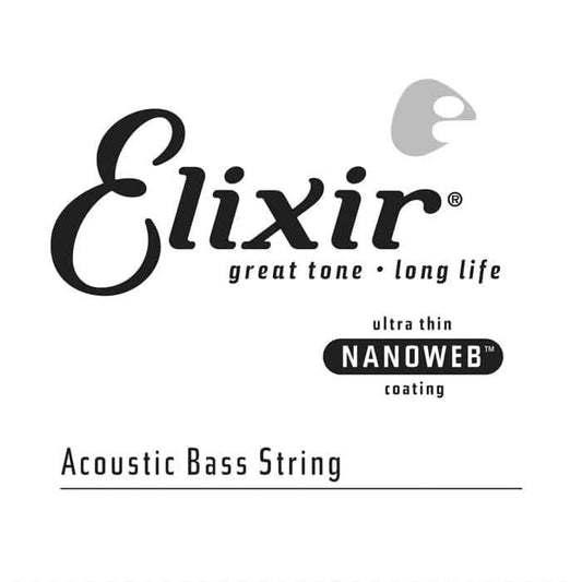 Elixir 15825 Nanoweb Single Acoustic Bass .125 Elixir Single Bass String Acoustic