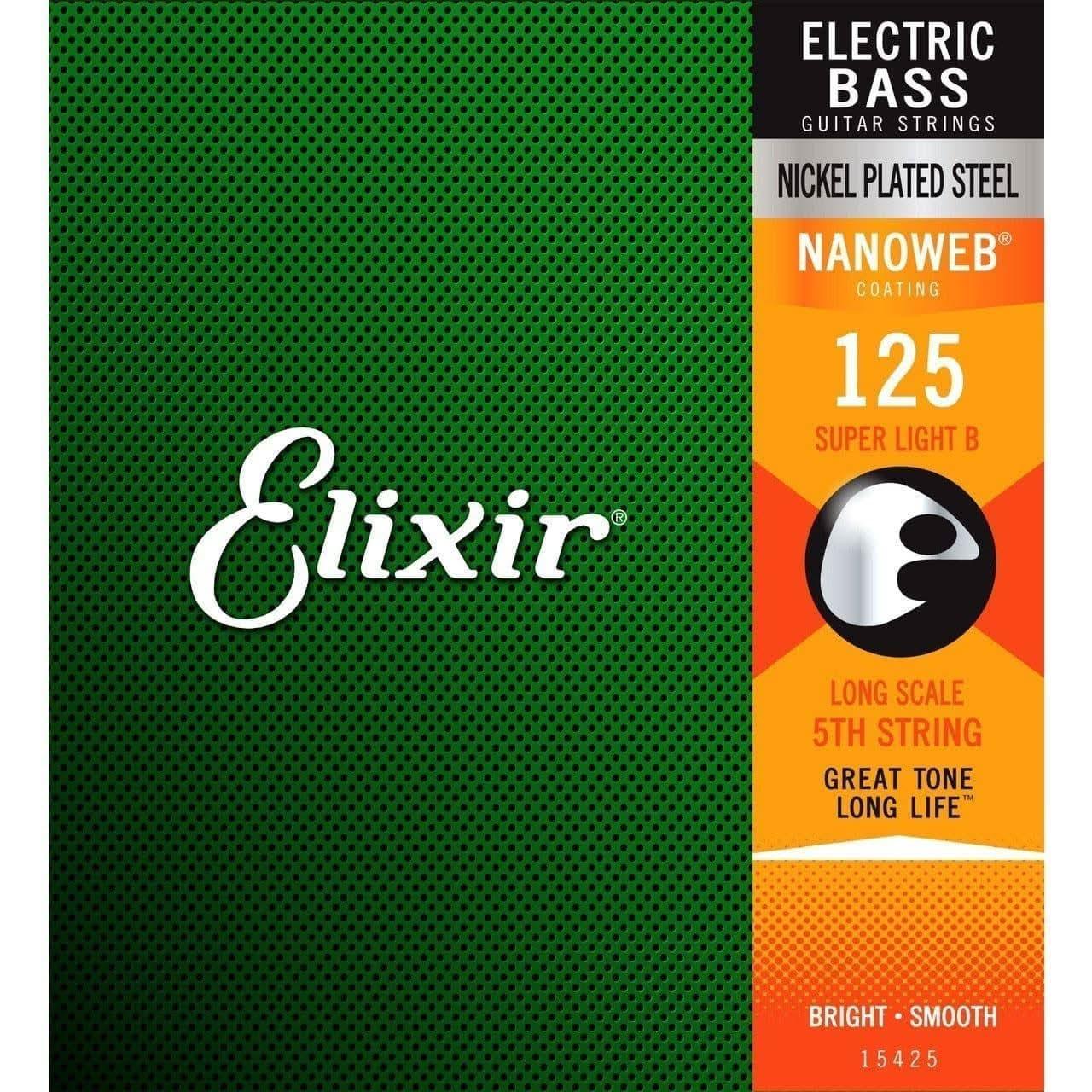 Elixir 15425 Nanoweb Single Bass Super Light B .125 Elixir Single Bass String Electric
