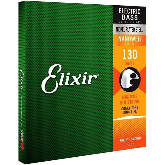 Elixir 15430 Nanoweb Single Bass Light B .130 Elixir Single Bass String Electric