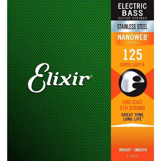 Elixir 13426 Nanoweb Single Stainless Steel Bass .125 Elixir Single String