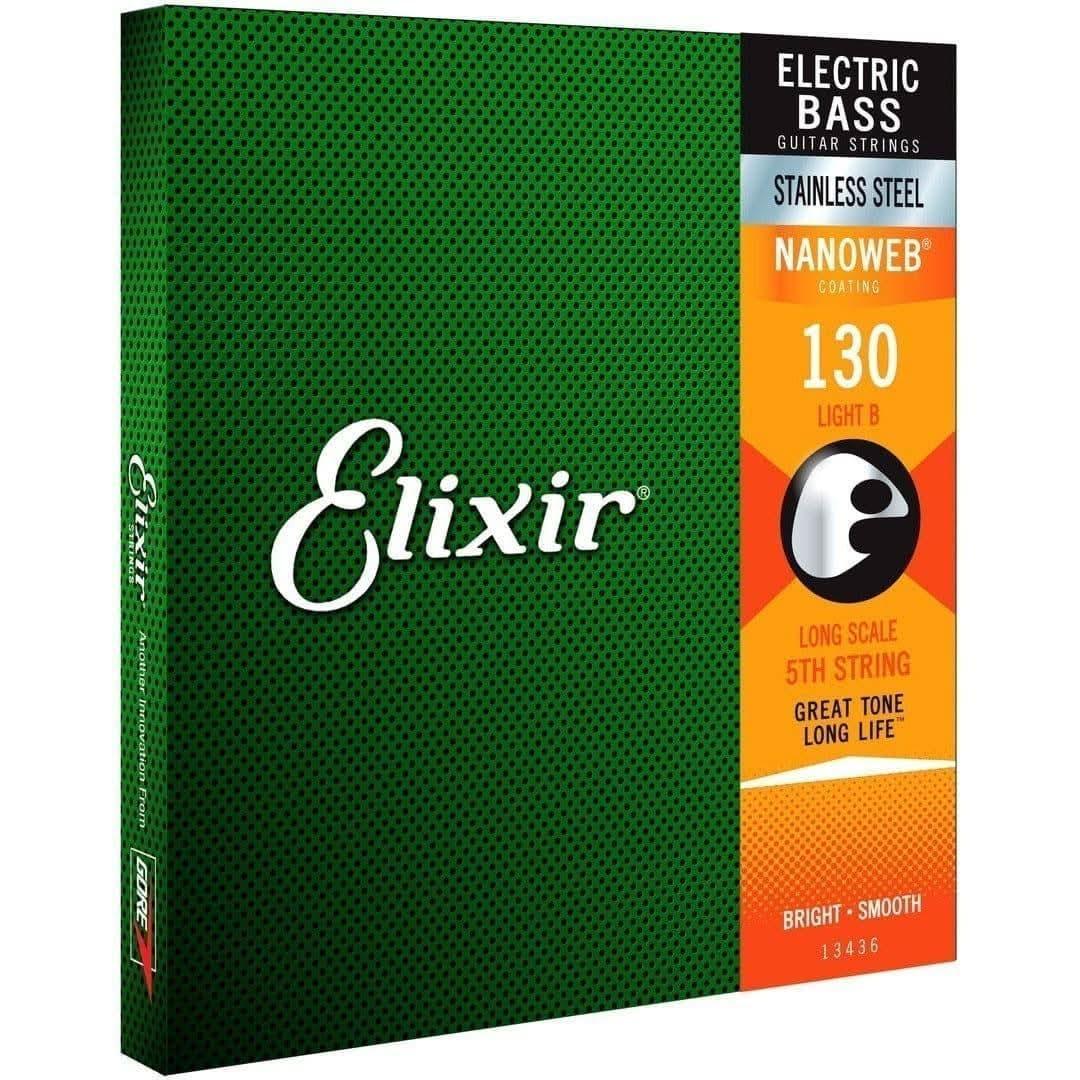 Elixir 13436 Nanoweb Single Stainless Steel Bass .130 Elixir Single String