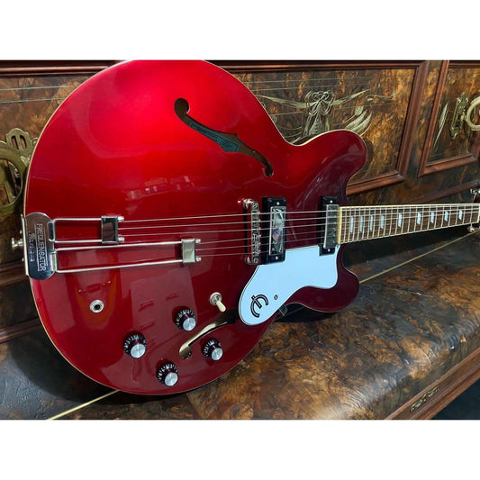 Epiphone Riviera Frequensator - Sparkling Burgundy- Bonus Branded Hardcase Epiphone Hollow Body Guitars