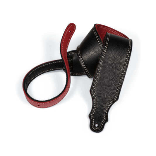 Franklin 2.5" 3-Ply Reversible Glove Leather Strap Black / Red Franklin Straps