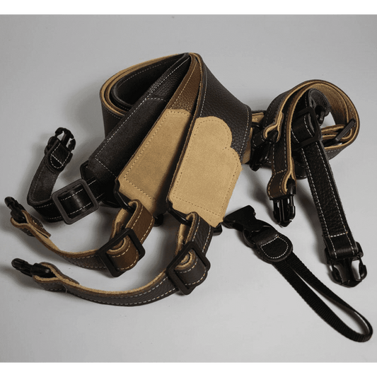 Franklin 2.5" Banjo Black Glove Leather with Suede End Strap Franklin Straps