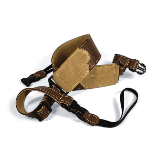 Franklin 2.5" Banjo Caramel Glove Leather with Suede End Strap Franklin Straps