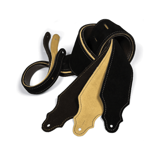 Franklin 2.5" Black Purist Suede Strap with Buck Backing Franklin Straps