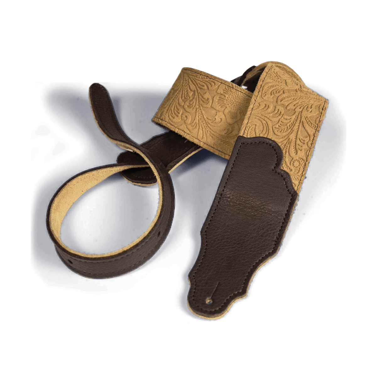 Franklin 2.5" Embossed Suede/Chocolate End Tab Strap Franklin Straps