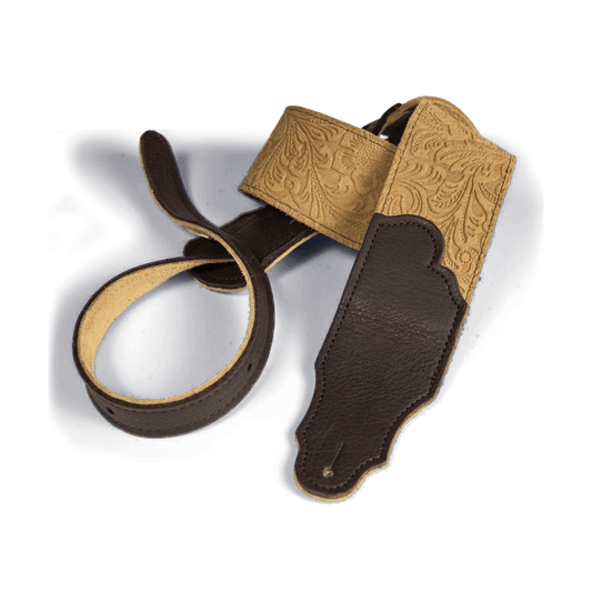 Franklin 2.5" Embossed Suede/Chocolate End Tab Strap Franklin Straps