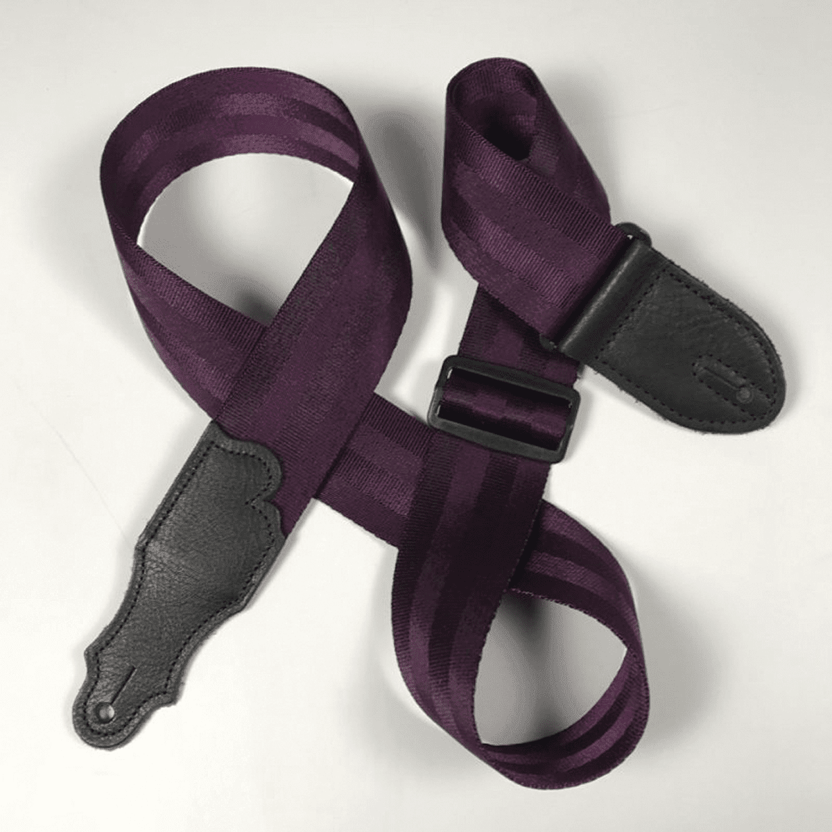 Franklin 2" Purple Aviator Seat Belt Strap with Pebbled Glove Leather End Tab Franklin Straps