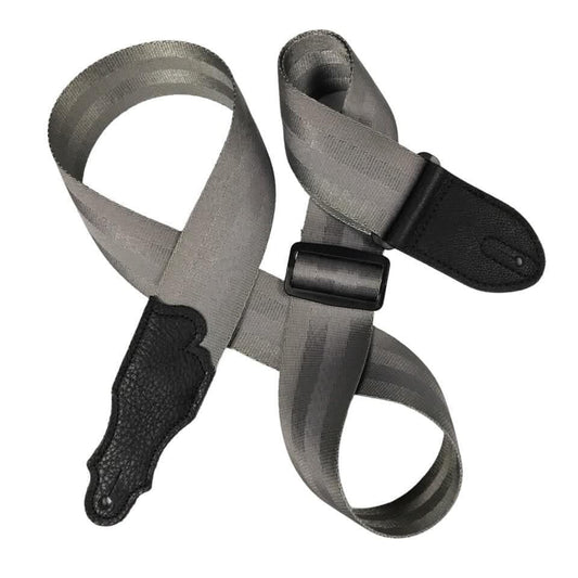 Franklin 2" Silver Aviator Seat Belt Strap with Pebbled Glove Leather End Tab Franklin Straps