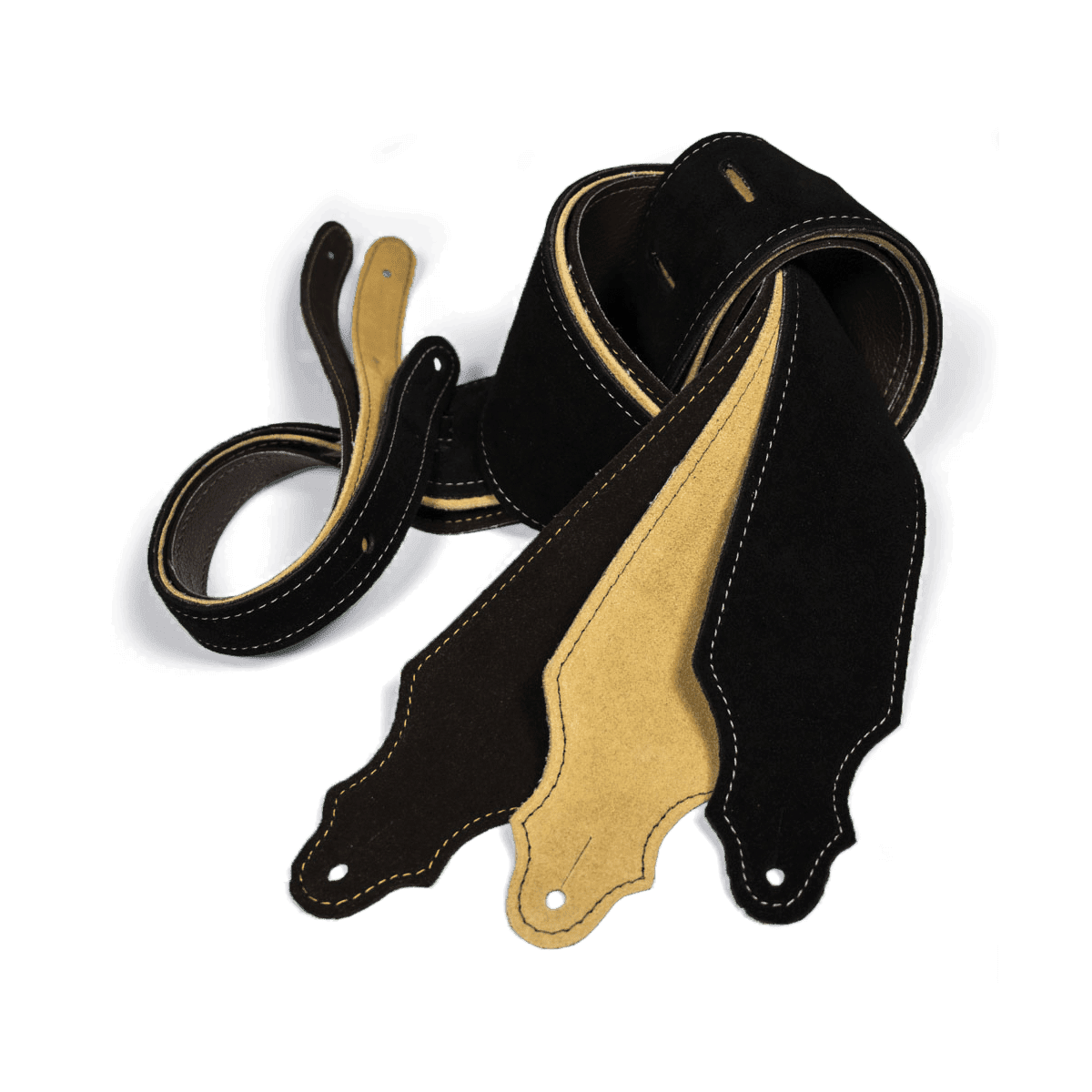 Franklin 3" Black Purist Suede Strap with Buck Backing Franklin Straps